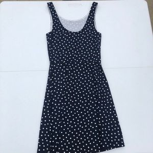 Blue polka dot dress